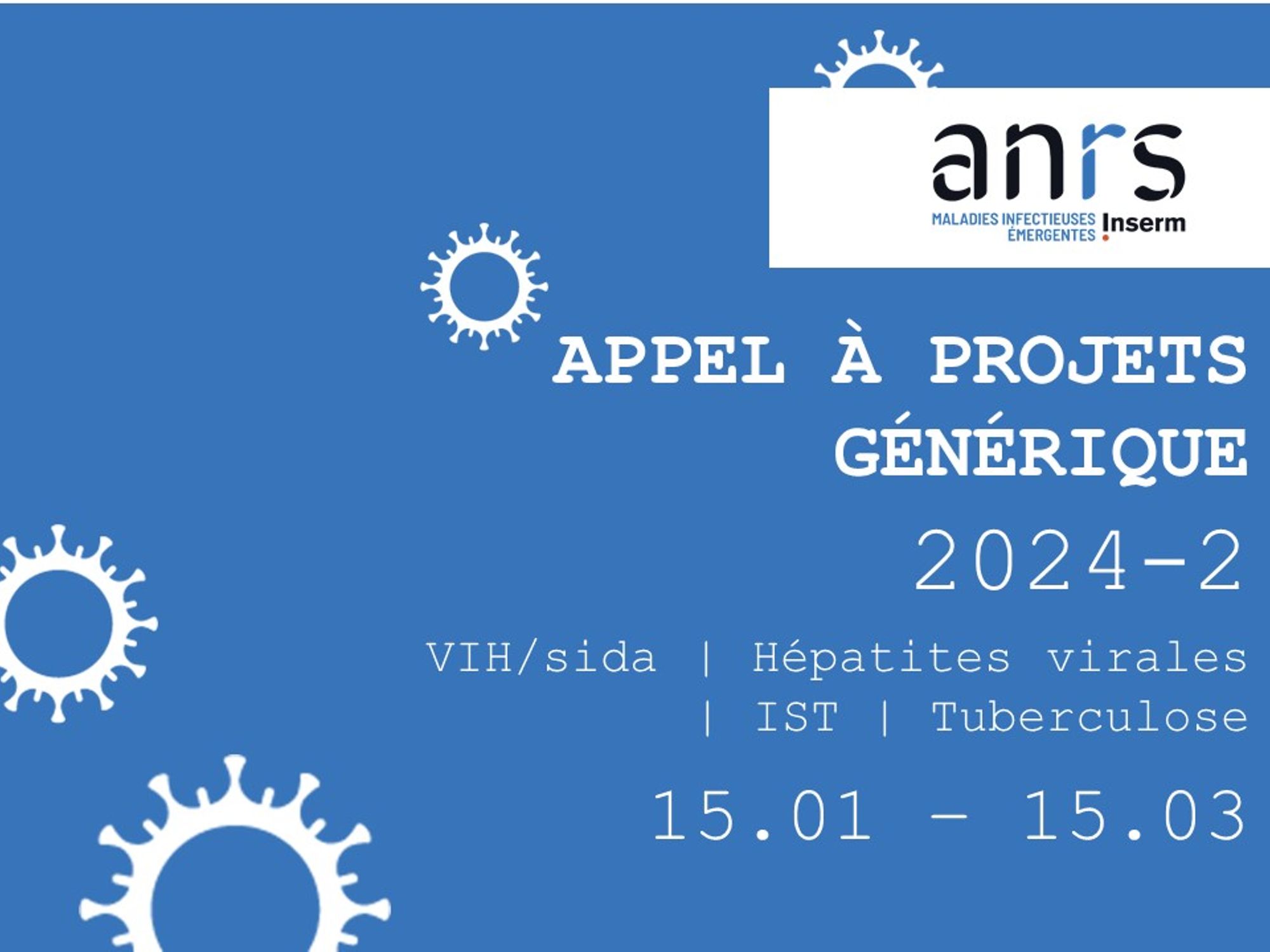 Visuel AAP générique VIH, IST, hépatites virales, tuberculose 2024
