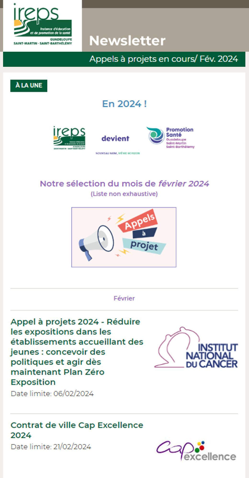 Veille AAP - Ireps Gpe Février 2024