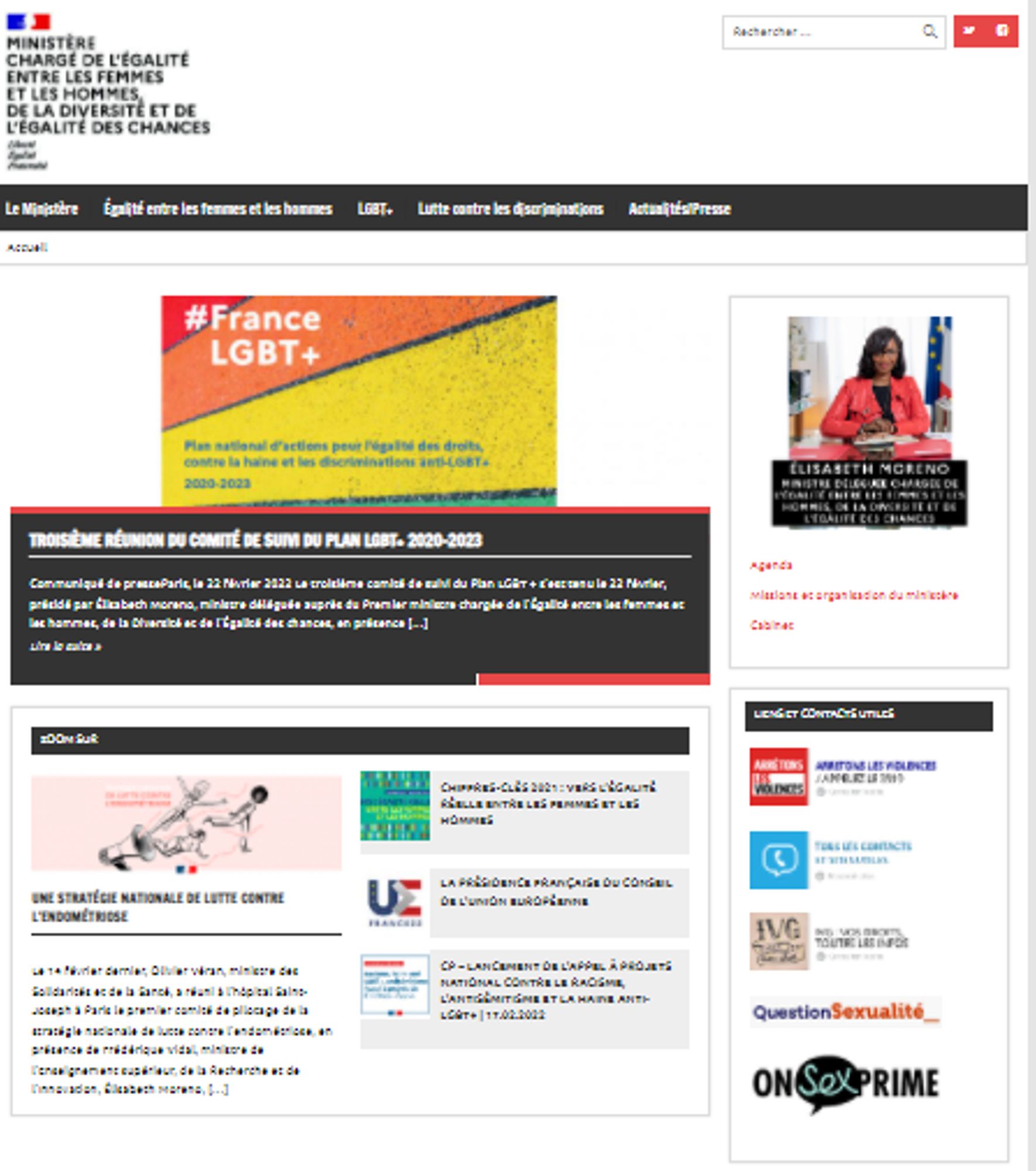 Actualité ministère
