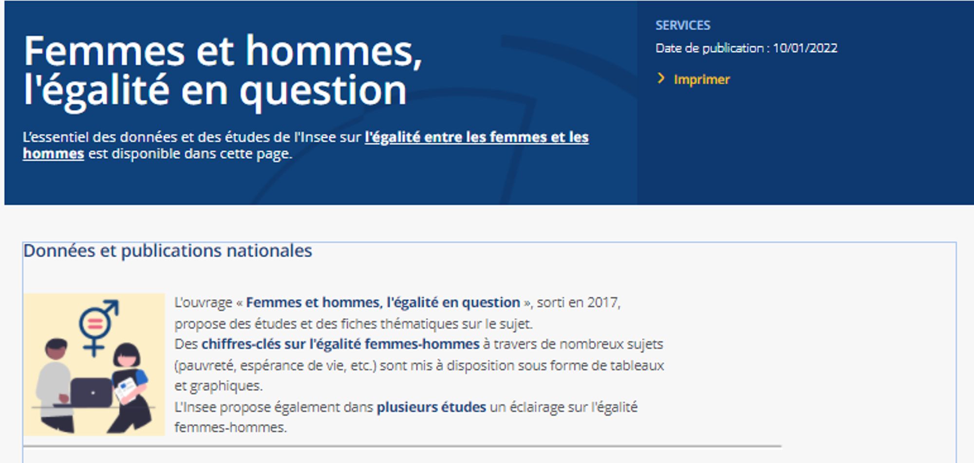 Femmes et hommes l'égalité en question