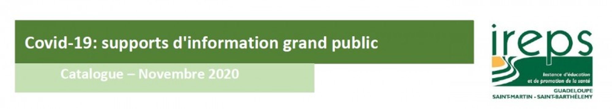 Bandeau Catalogue outils Covid-19 - Ireps Gpe