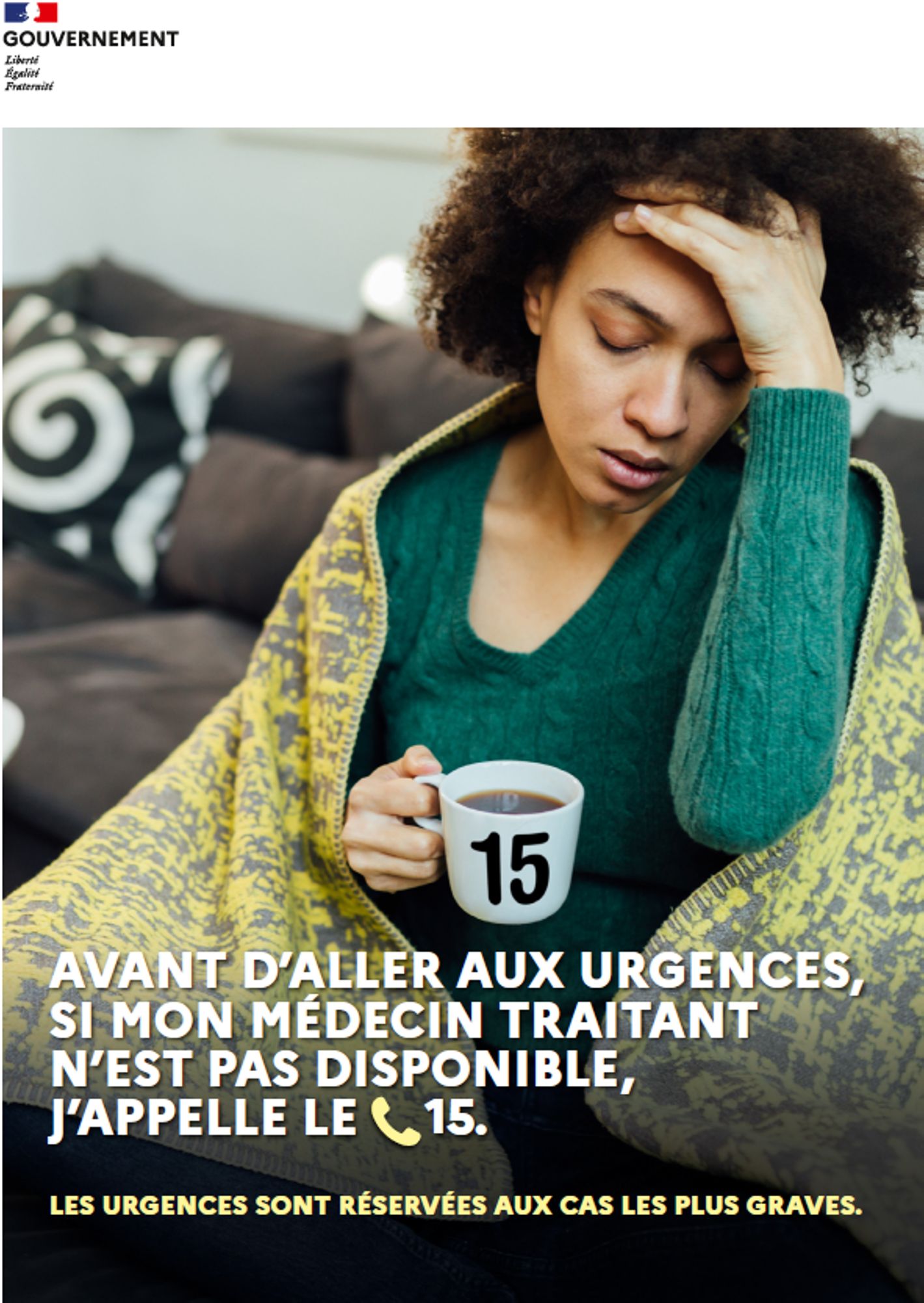 Appel urgences faire le 15 femme 
