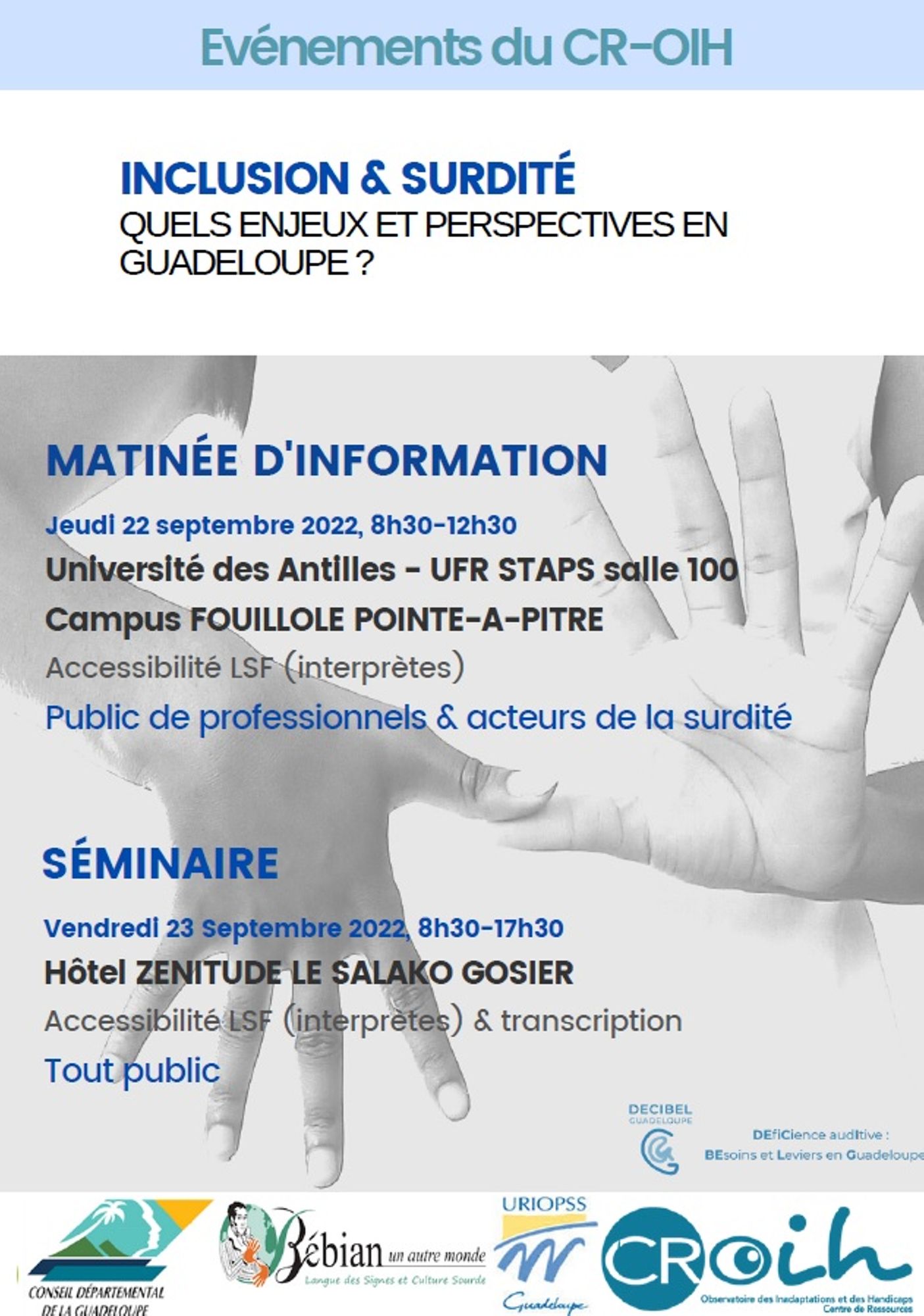 Inclusion & surdité en Guadeloupe Synthèse
