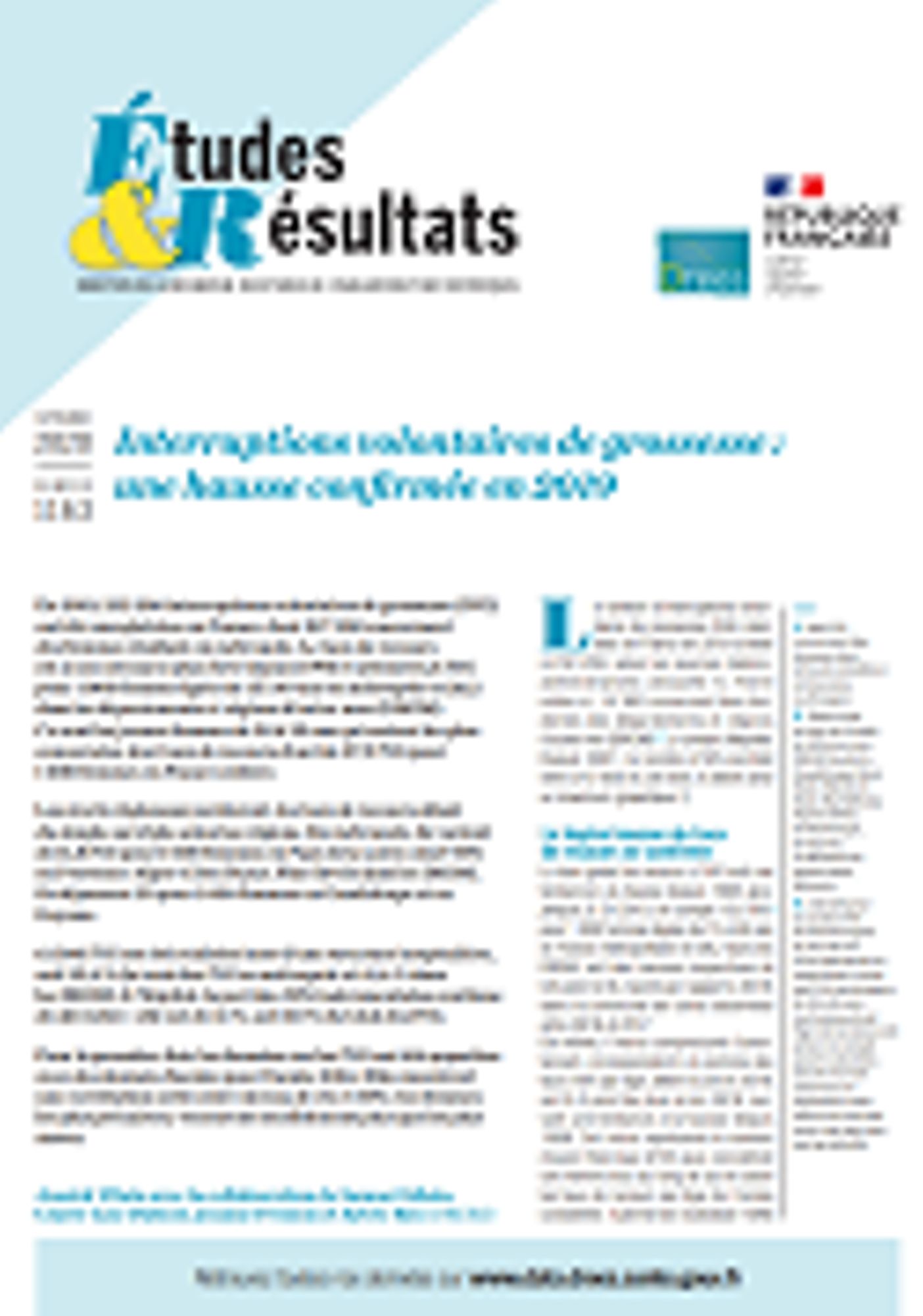 Etudes & résultats, n°1163, septembre 2020