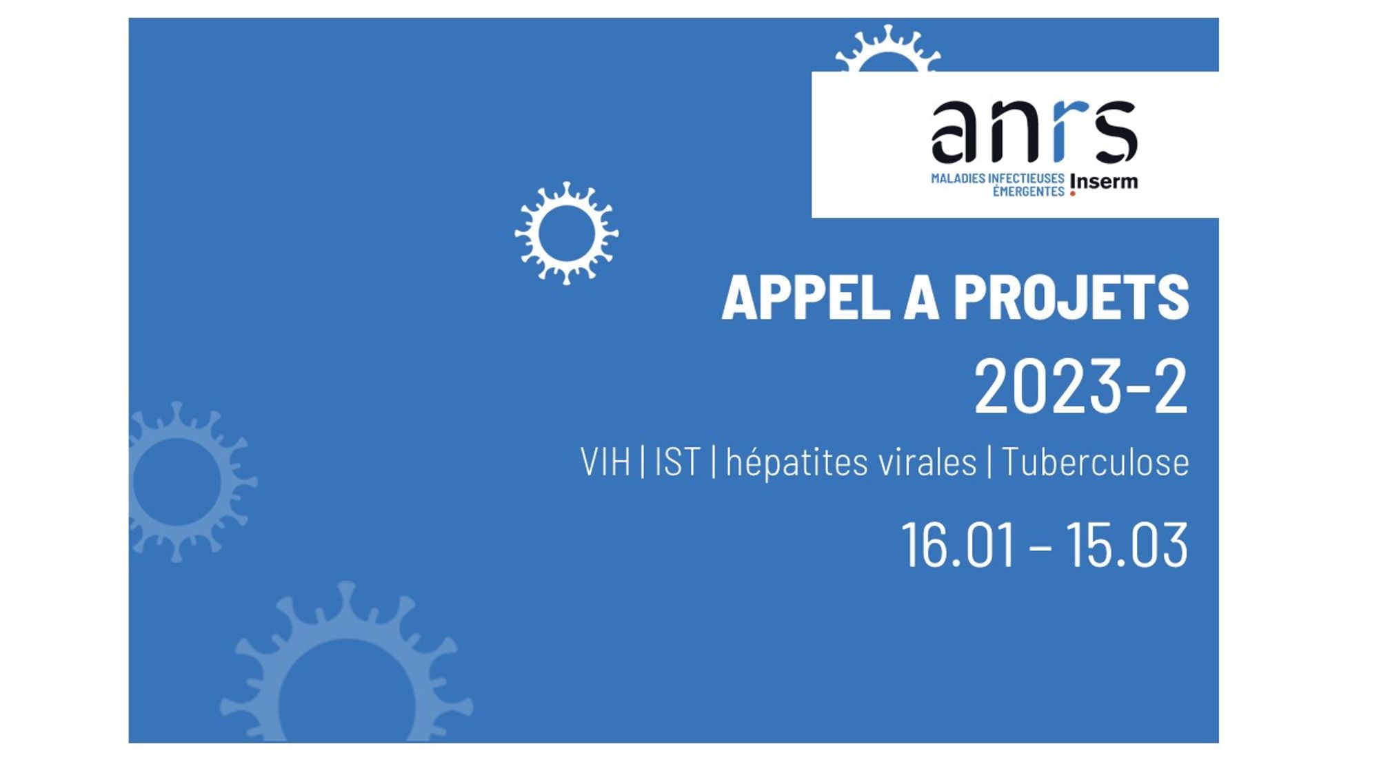 Visuel AAP générique VIH, IST, hépatites virales, tuberculose 2023