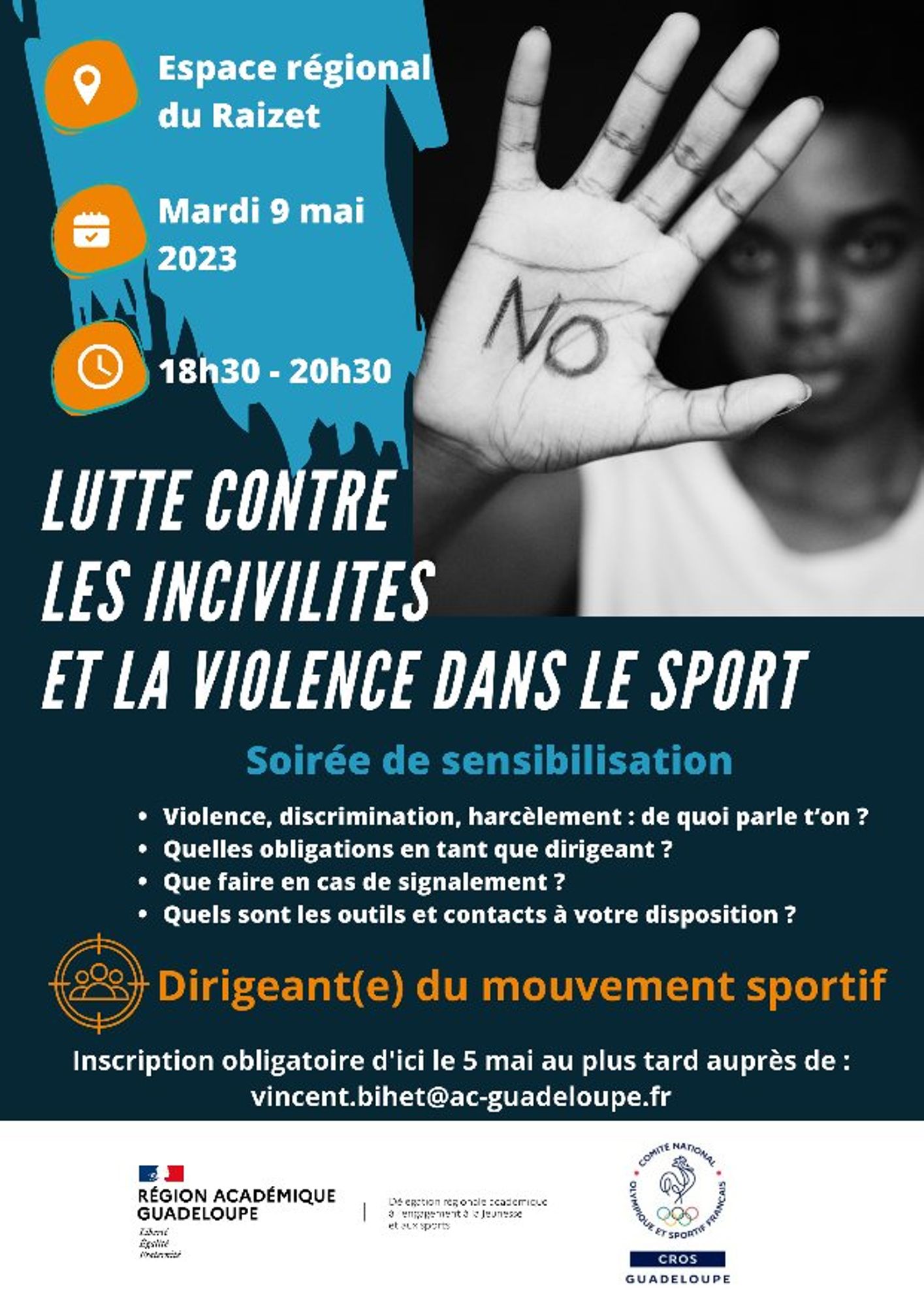Affiche soirée sensibilisation incivilités & violence